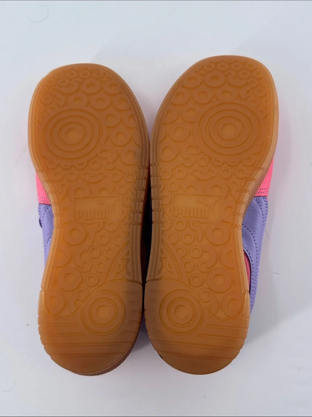 Puma Pink and Purple Ribbon-Lace Sneakers